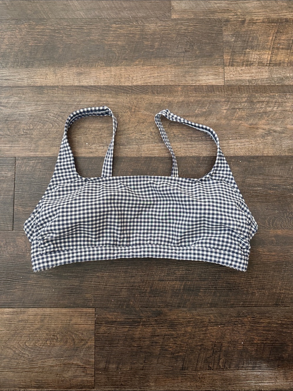 Gingham bathing suit top